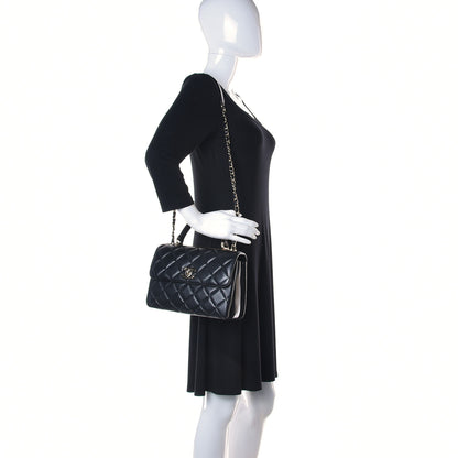 Chanel Lambskin Quilted Small Trendy CC Dual Handle Flap Bag Black 2 of 17