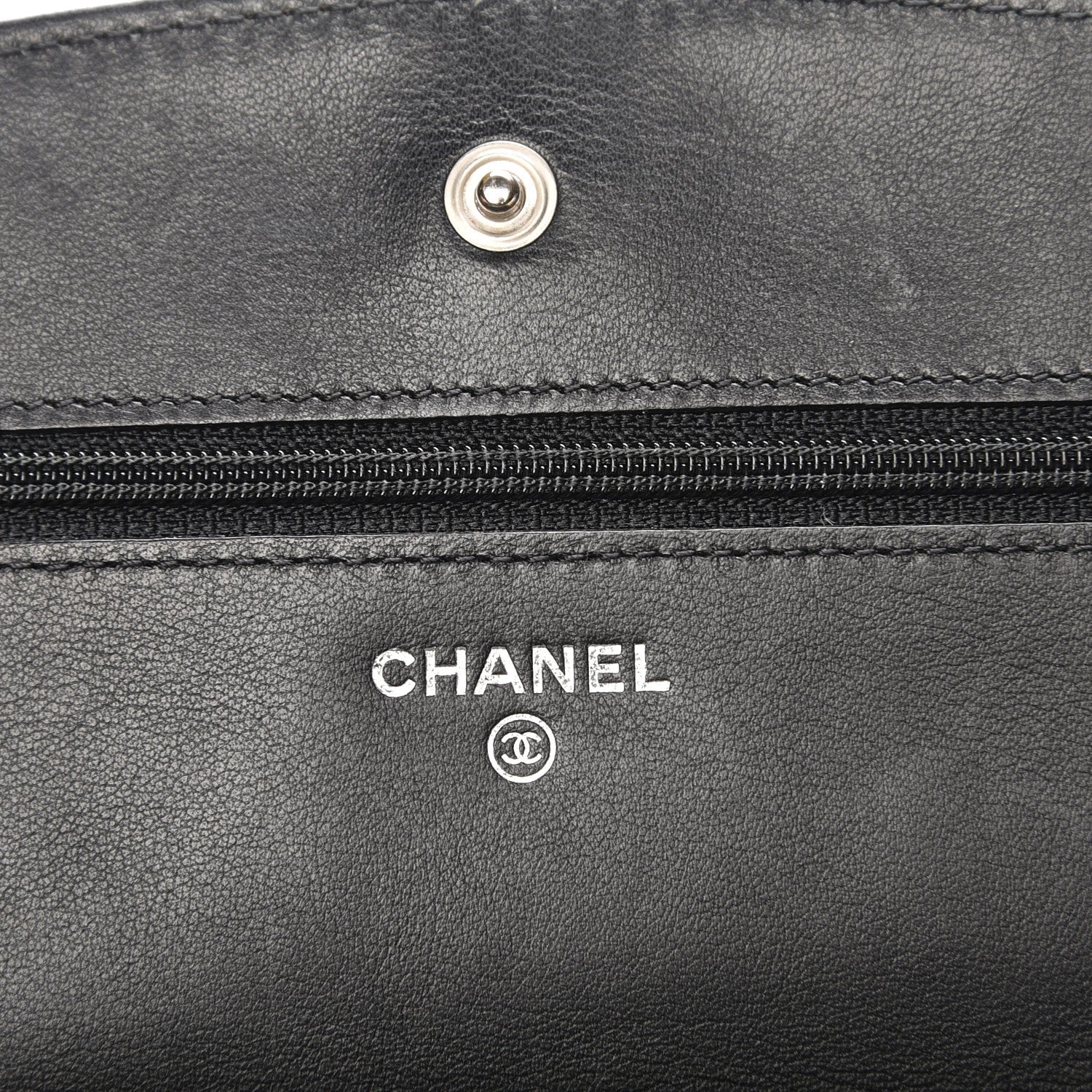 Chanel Caviar Sevruga Wallet On Chain WOC Black 6 of 10