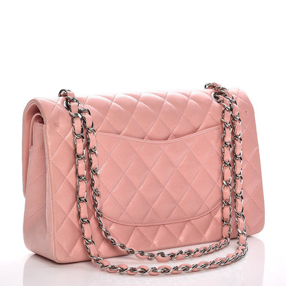 Chanel Lambskin Quilted Medium Double Flap Light Pink 3 of 14