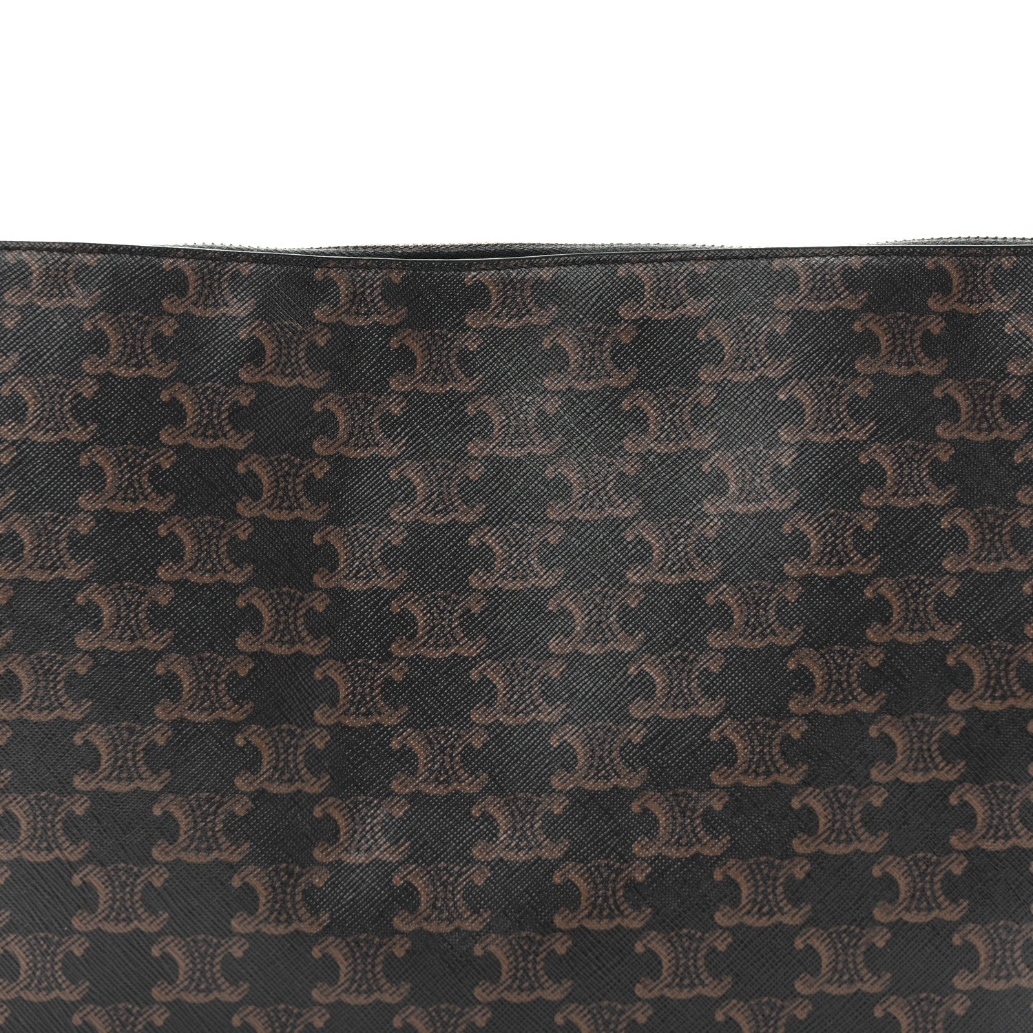 Celine Triomphe Canvas Duo Zipped Shoulder Bag Tan 9 of 13