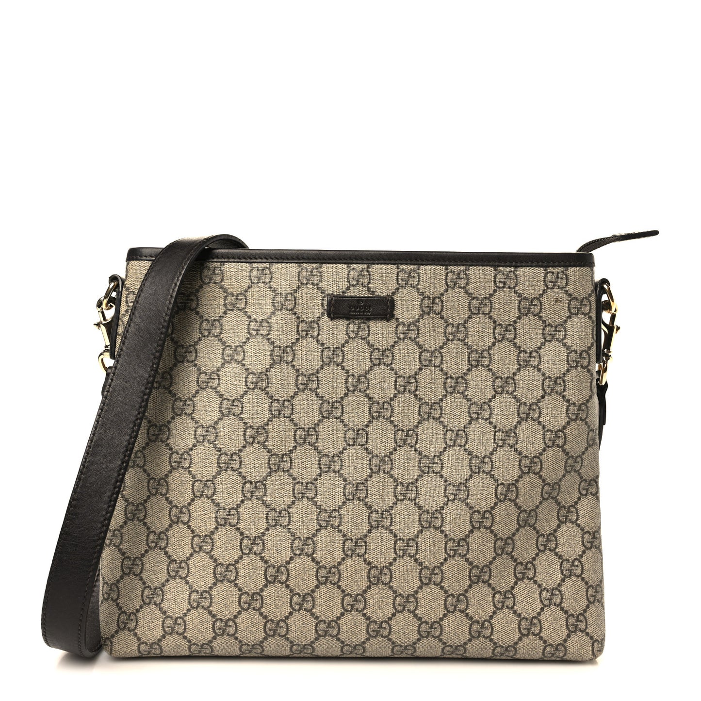 GG Plus Monogram Medium Flat Messenger Bag Dark Brown