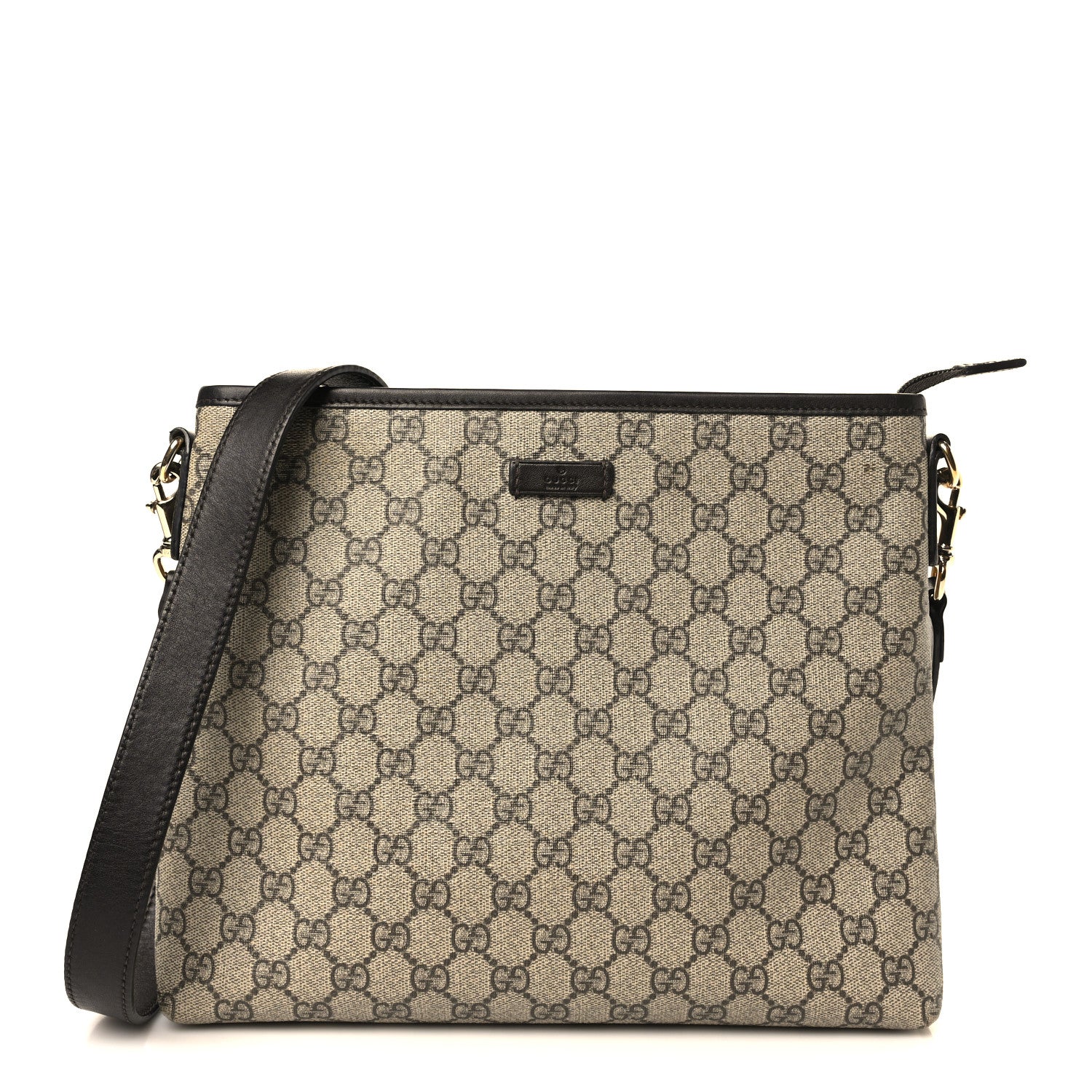 Gucci GG Plus Monogram Medium Flat Messenger Bag Dark Brown 1 of 11