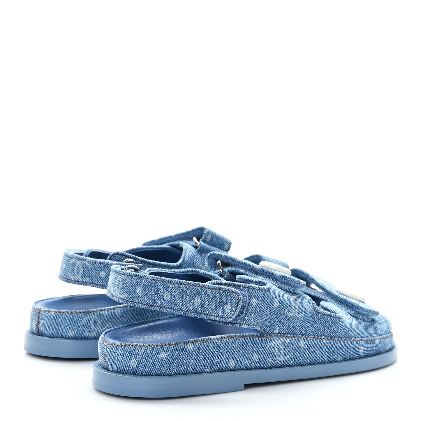 Denim CC Dad Sandals 38 Light Blue