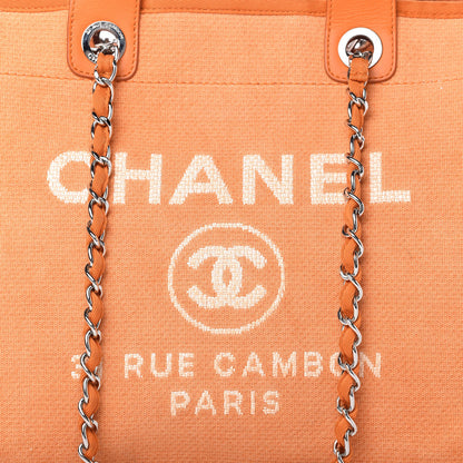 Chanel Canvas Medium Deauville Tote Orange 10 of 11