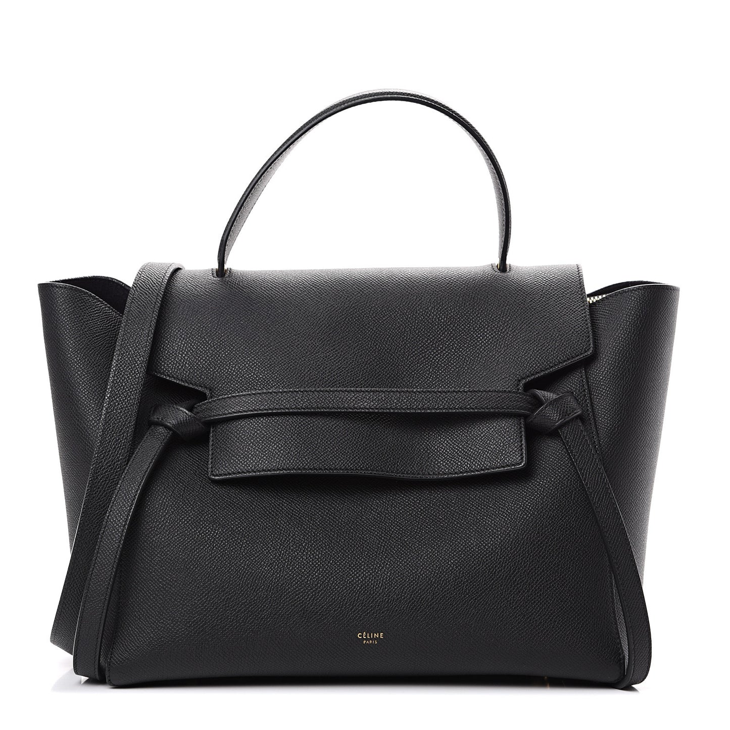 Grained Calfskin Mini Belt Bag Black