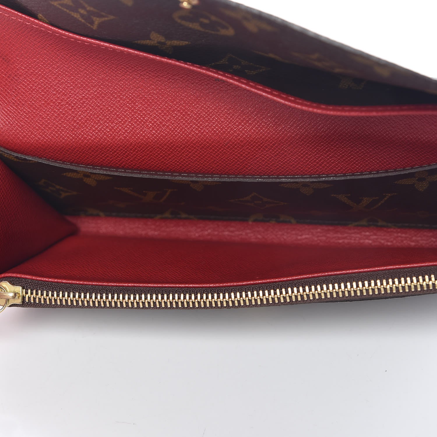 Louis Vuitton Monogram Emilie Wallet Red 5 of 9