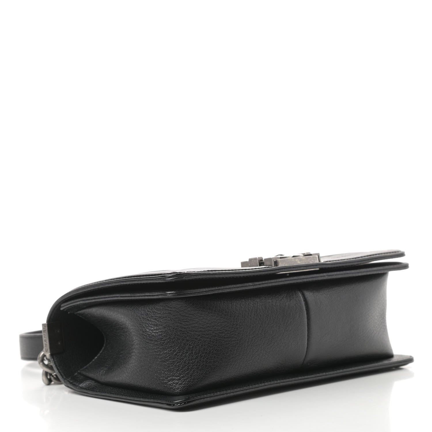 Chanel Goatskin Quilted Patent Medium Duo Boy Flap Black 4 of 13