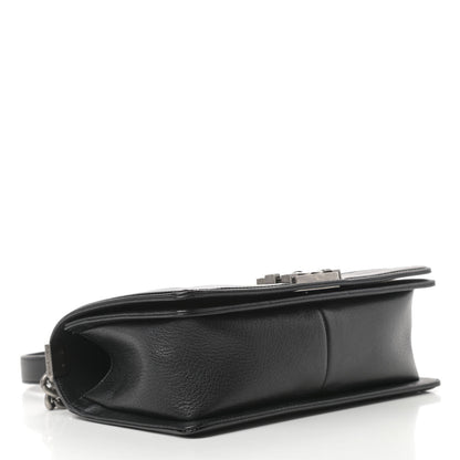 Chanel Goatskin Quilted Patent Medium Duo Boy Flap Black 4 of 13