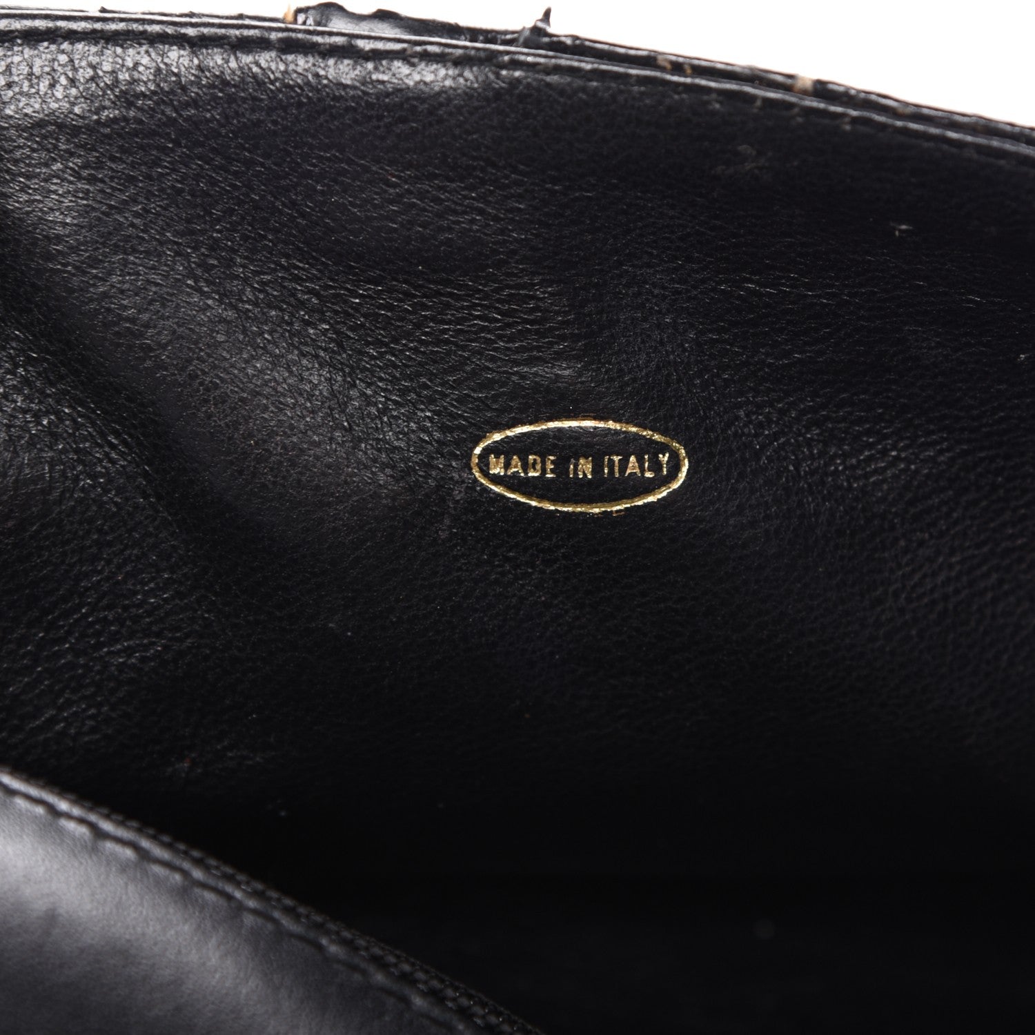 Chanel Crocodile Clutch Black 7 of 8