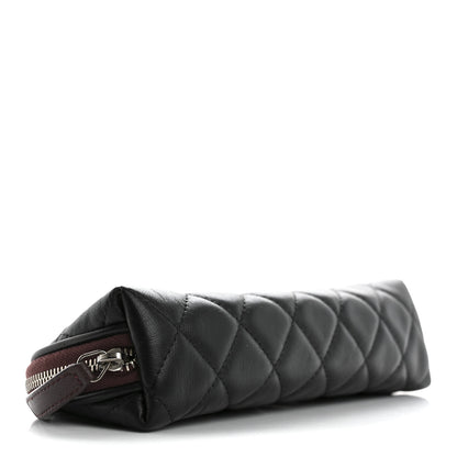 Chanel Lambskin Quilted Cosmetic Case Black 4 of 10