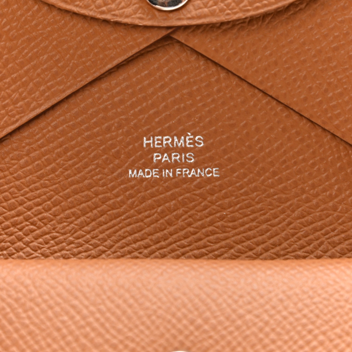 Hermes Epsom Calvi Duo Card Case Gold 6 of 8