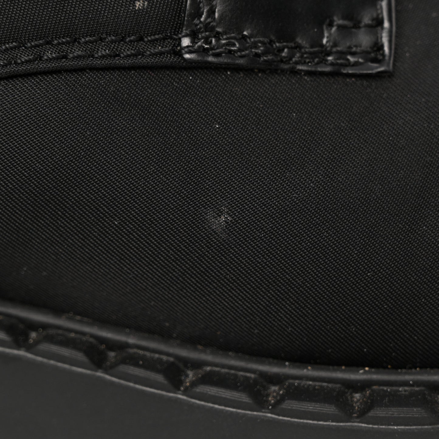 Re-Nylon Spazzolato Rois Metal Triangle Logo Tall 50mm Combat Boots 38.5 Black