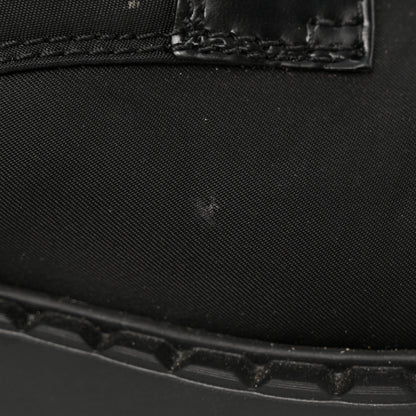 Prada Re-Nylon Spazzolato Rois Metal Triangle Logo Tall 50mm Combat Boots 38.5 Black 14 of 14
