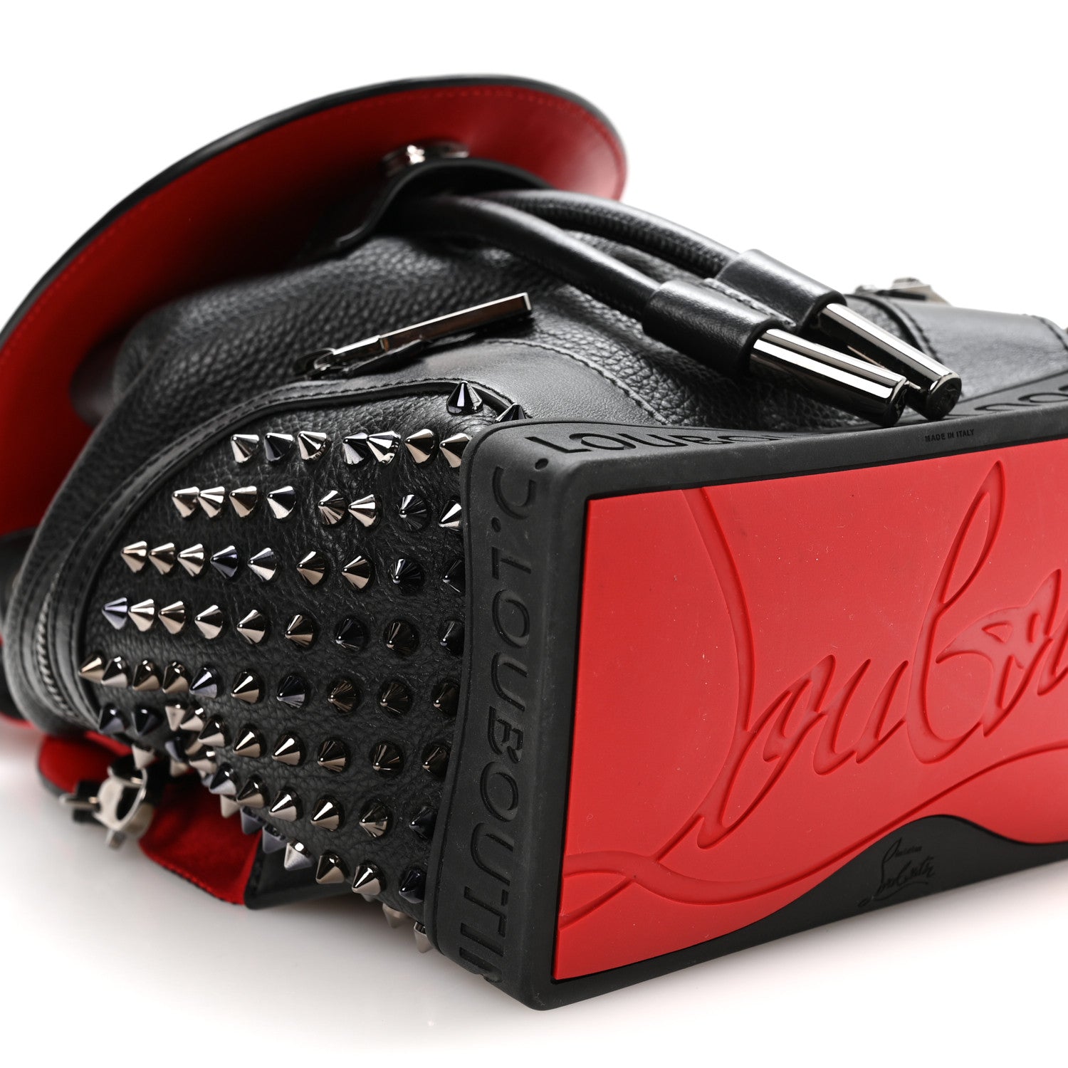 Christian Louboutin Calfskin Spiked Small Explorafunk Backpack Black 8 of 9