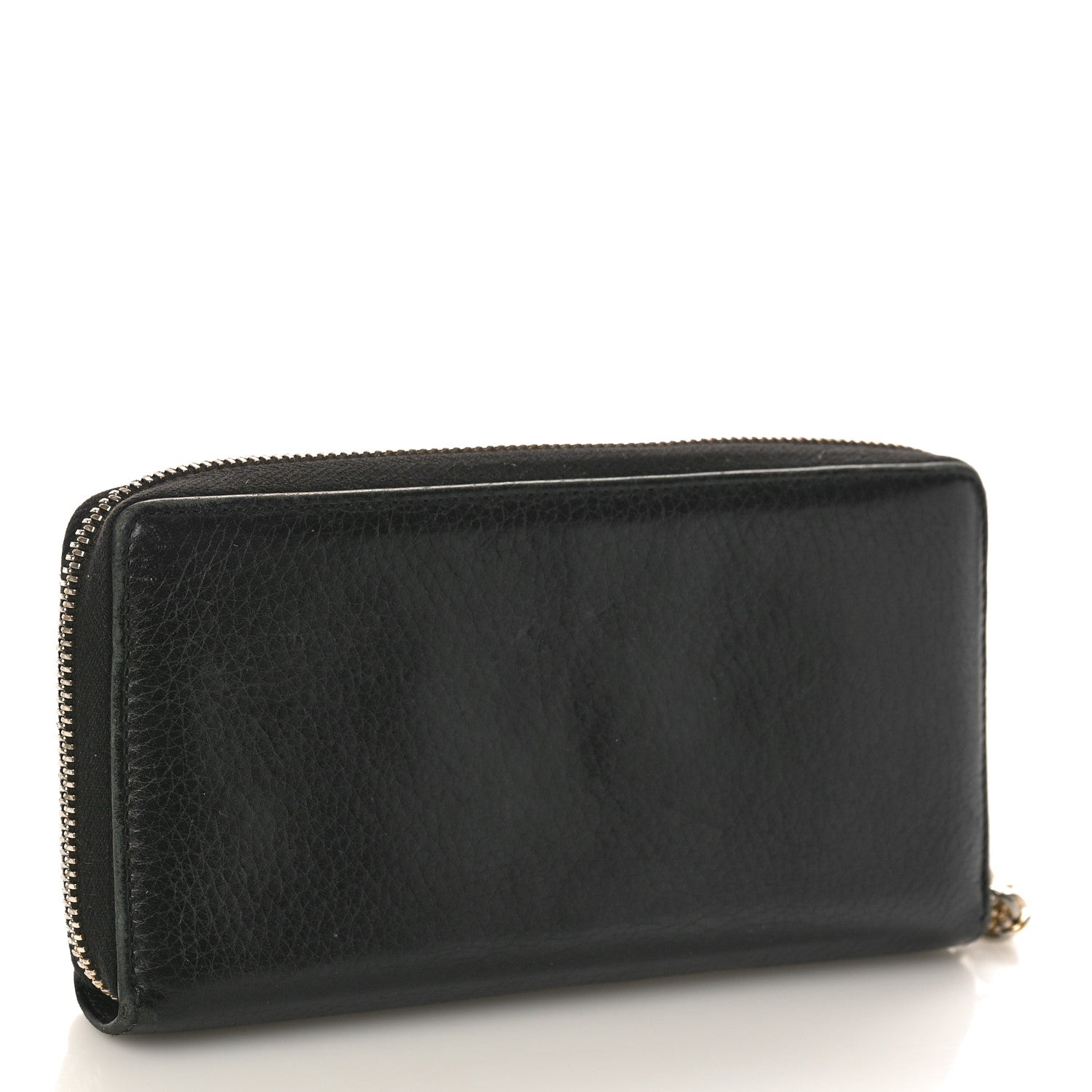 Gucci Pebbled Calfskin Soho Zip Around Wallet Black 3 of 8