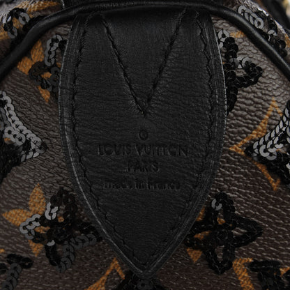 Louis Vuitton Monogram Sequins Eclipse Speedy 28 Black 6 of 8