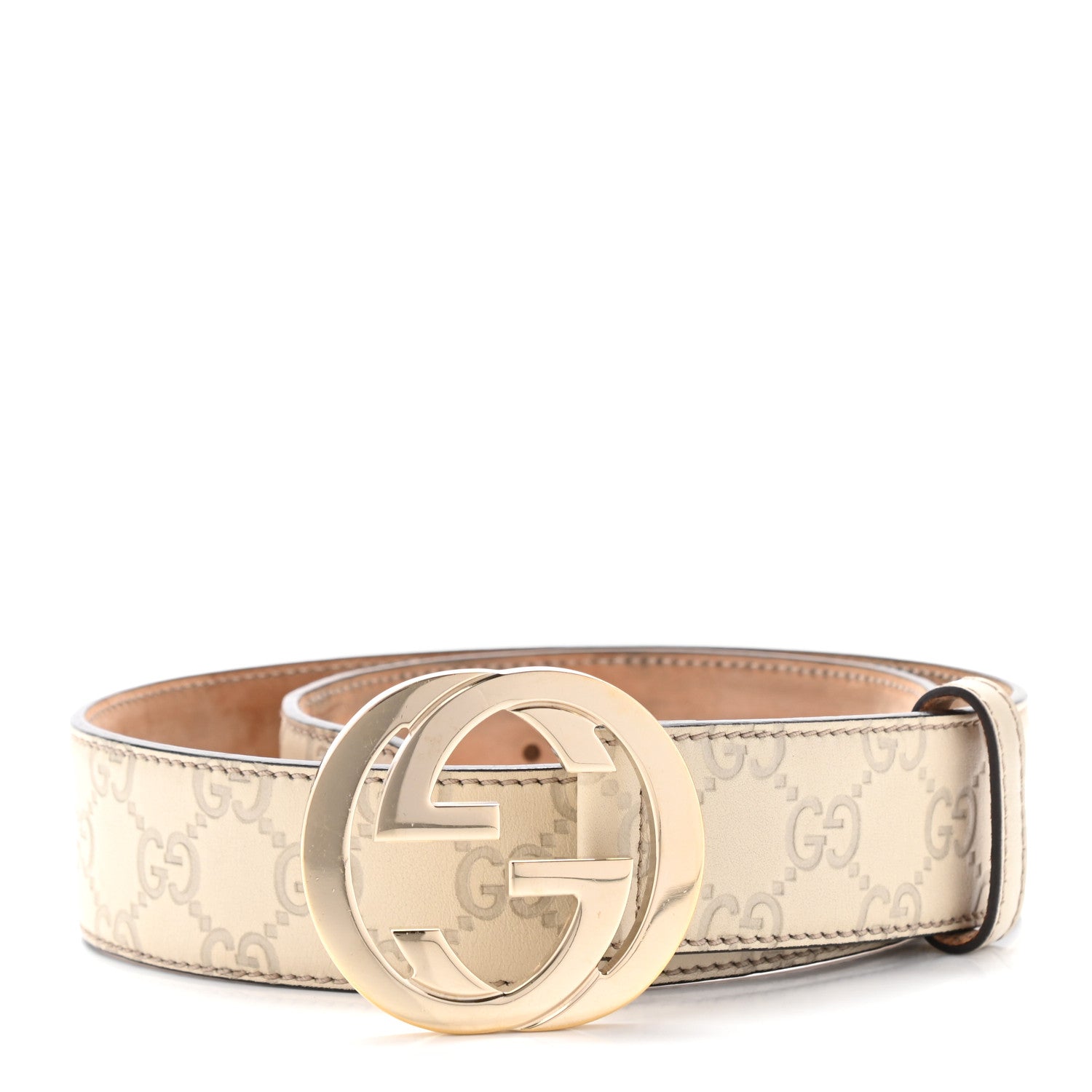 Gucci Guccissima Interlocking G 40mm Belt 80 32 Off White 1 of 14