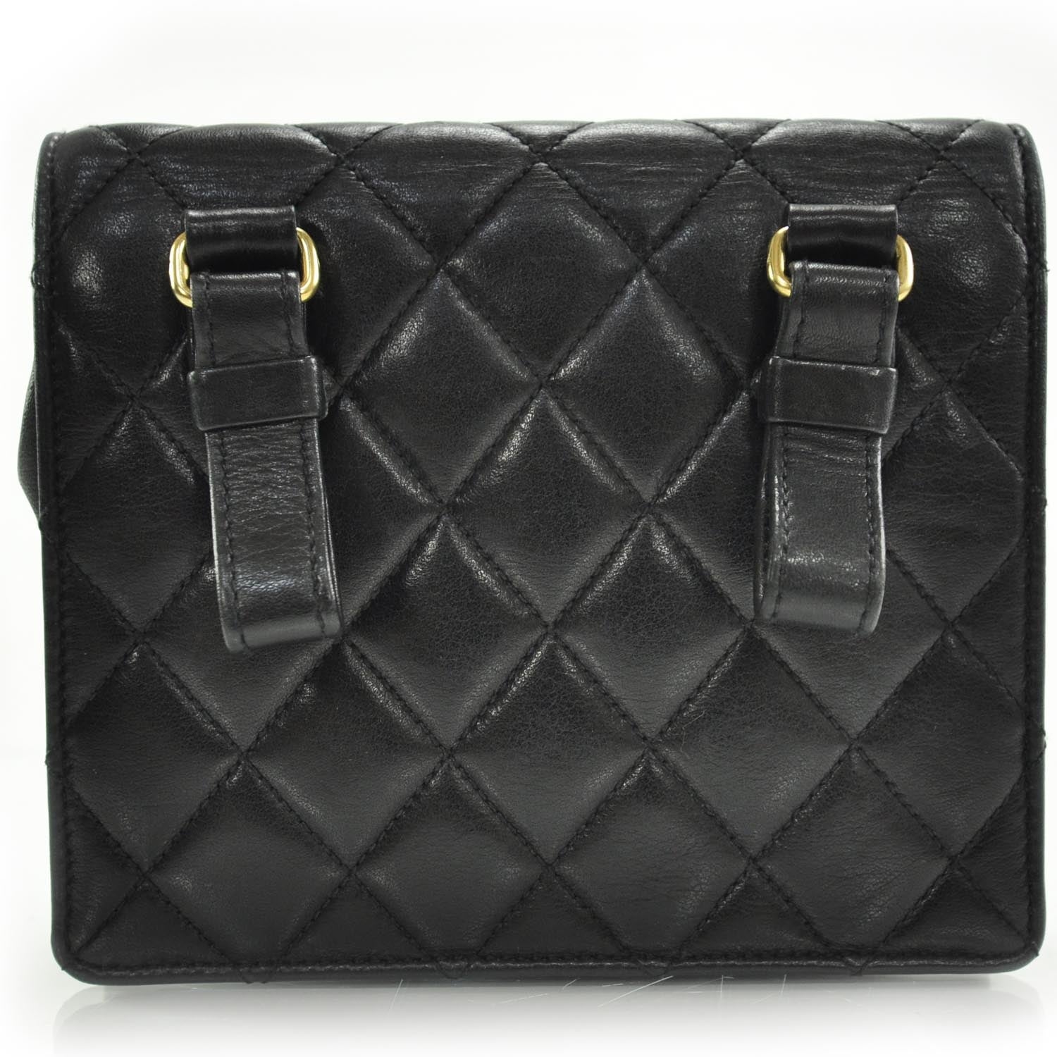 Chanel Lambskin Quilted Flap Belt Black 4 of 9