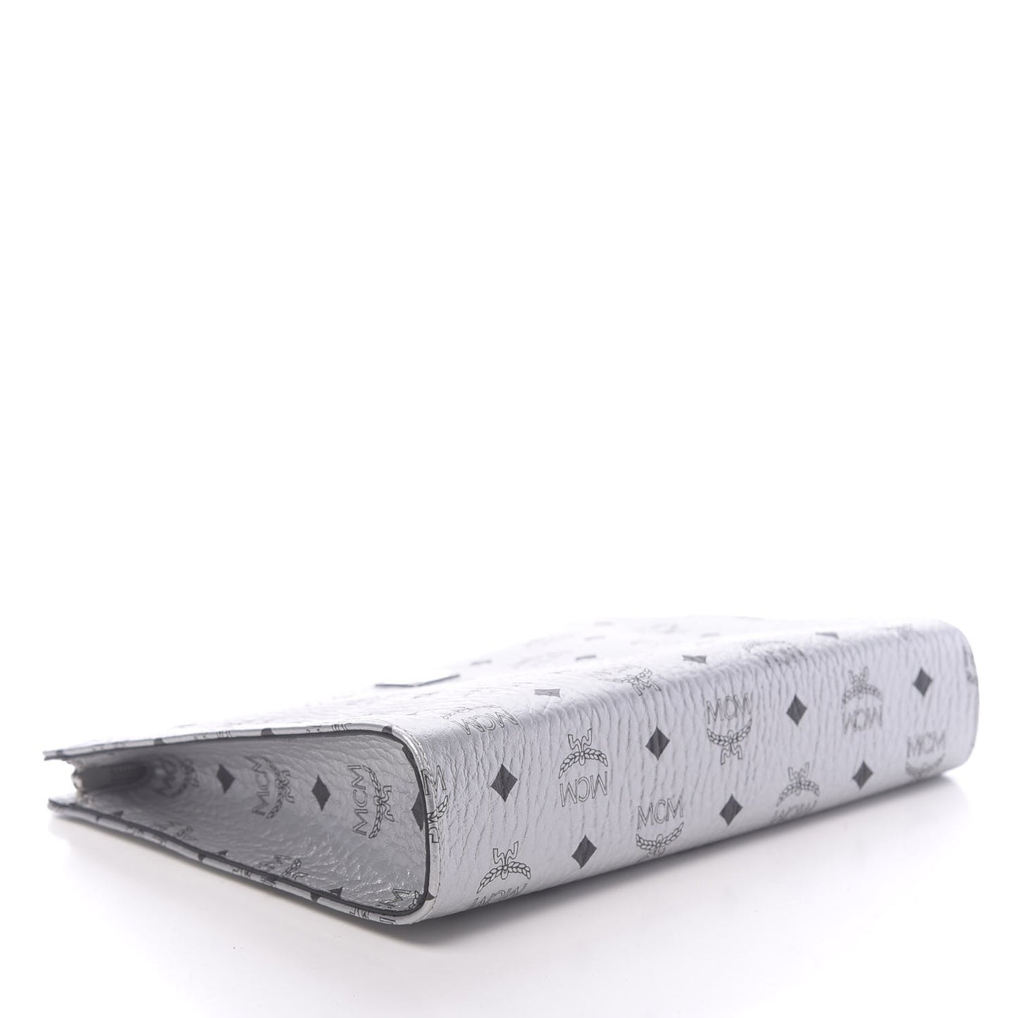 Metallic Visetos Zip Pouch Silver