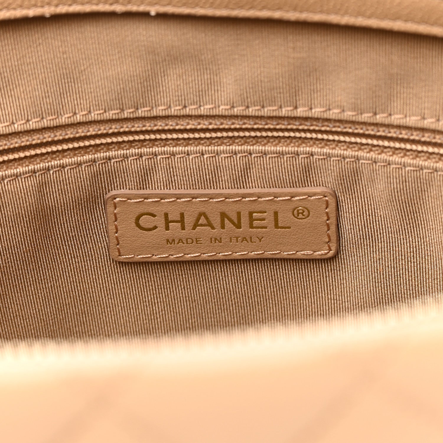 Chanel Caviar Quilted Rolled Up Tote Beige 6 of 11