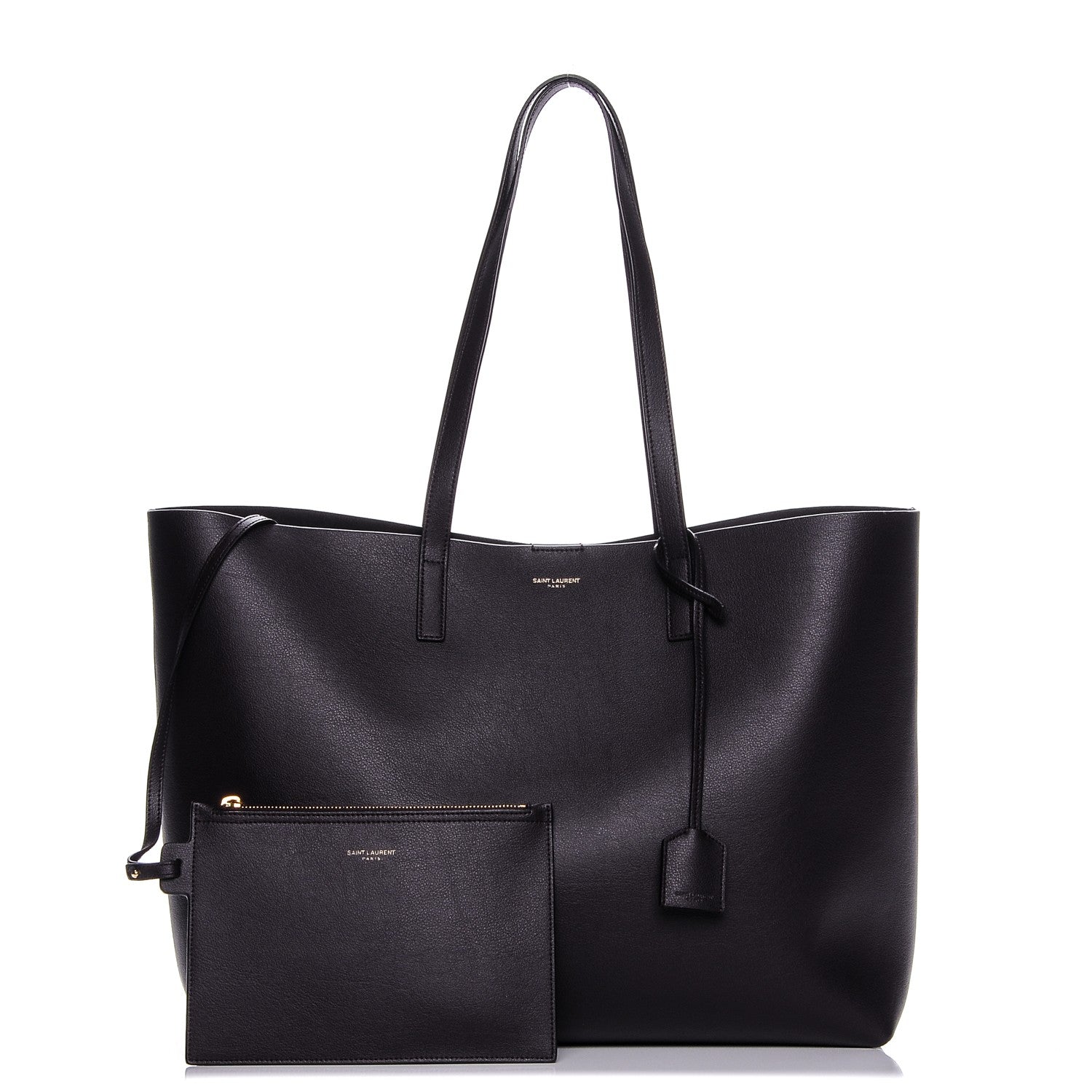 Saint Laurent Calfskin Large Shopping Tote Purple 1 of 6