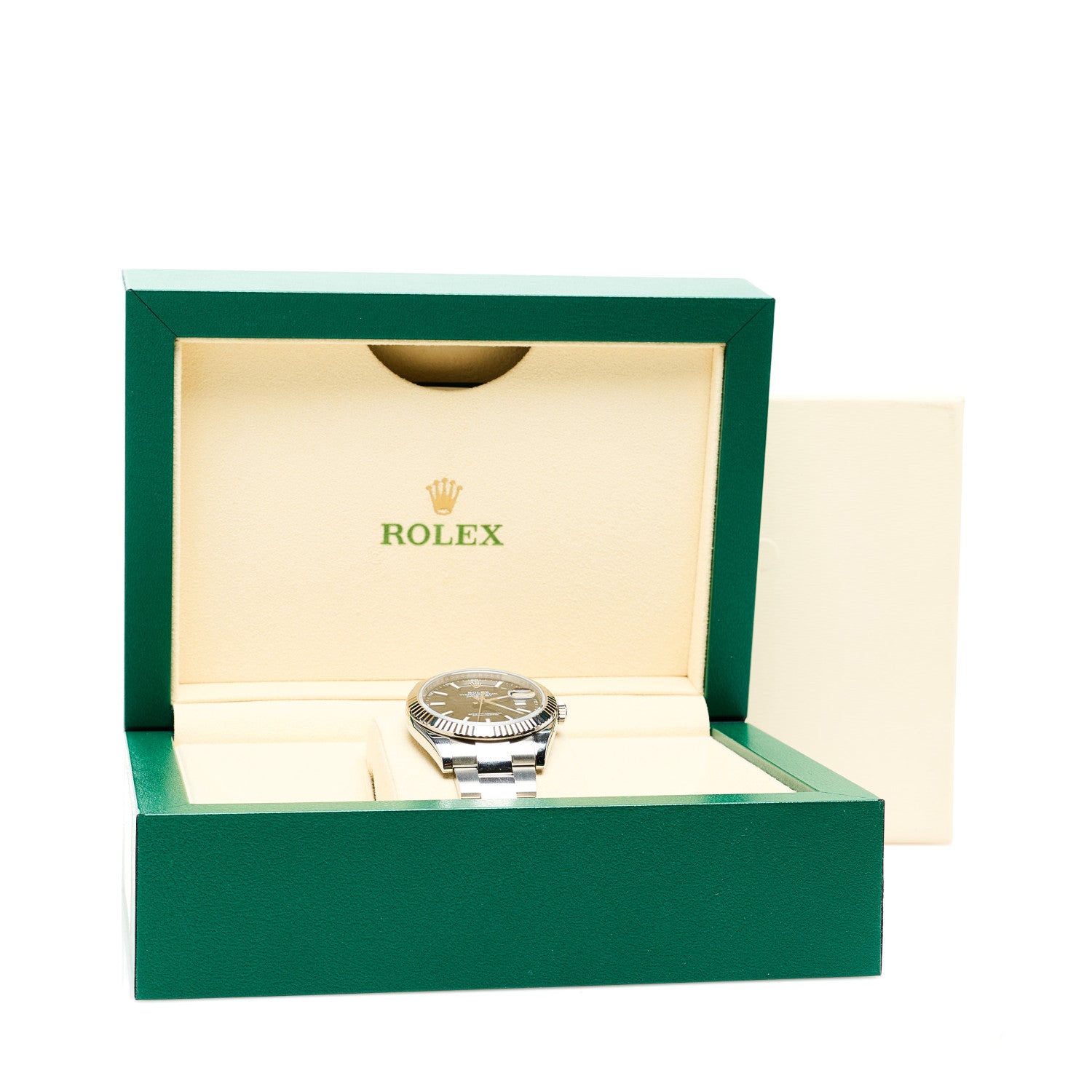Rolex Stainless Steel 18K White Gold 41mm Oyster Perpetual Datejust Watch Black 126334 5 of 5