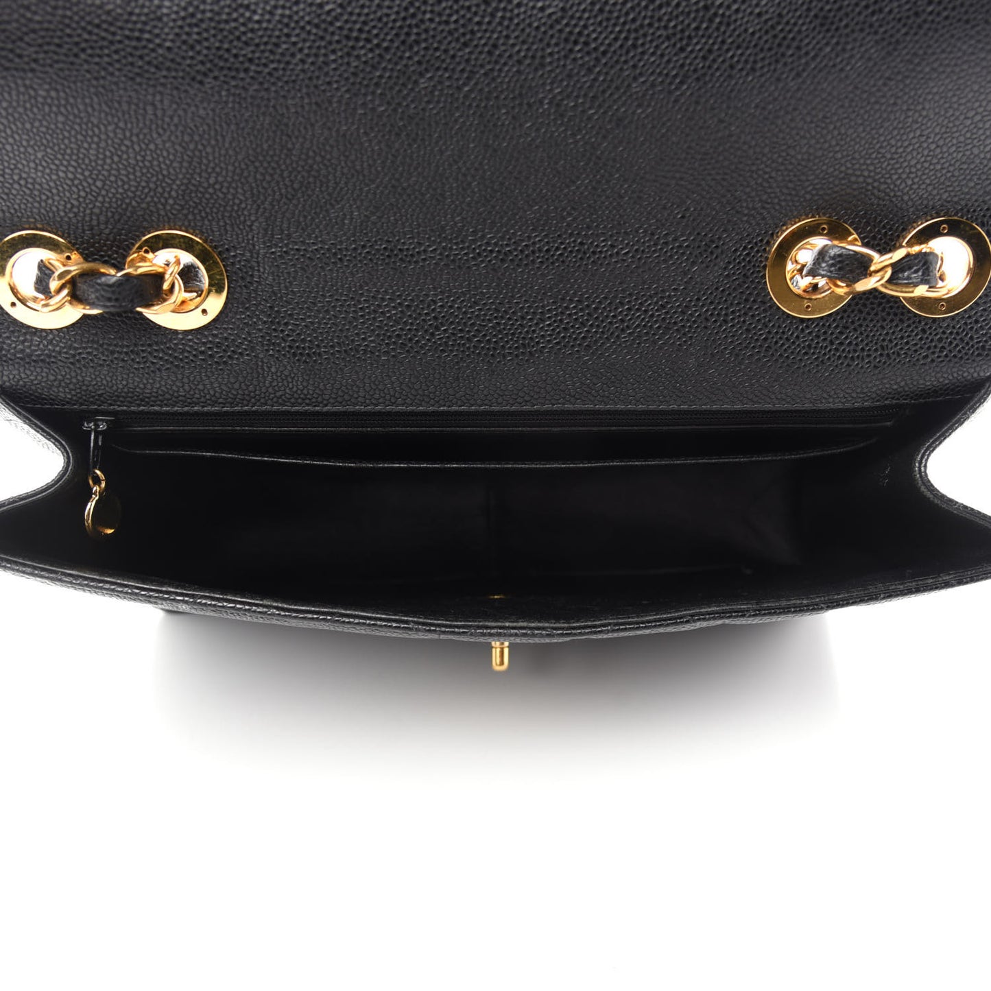 Caviar Quilted Jumbo Single Flap Black