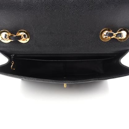 Chanel Caviar Quilted Jumbo Single Flap Black 5 of 10