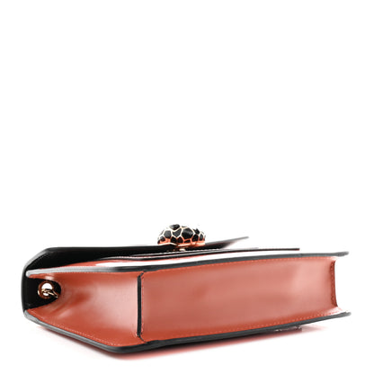 Bulgari Metallic Calfskin Small Serpenti Forever Snake Strap Crossbody Bag Orange 5 of 10