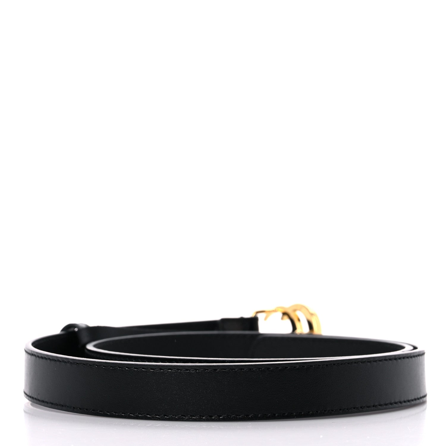 Gucci Plutone Calfskin Double G 20mm Belt 75 30 Black 2 of 4