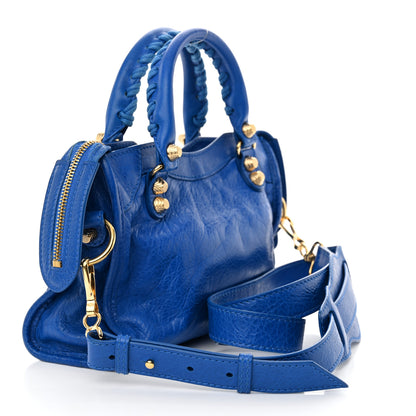 Balenciaga Agneau Giant 12 Gold Hardware Mini City Bleu Lazuli 4 of 16