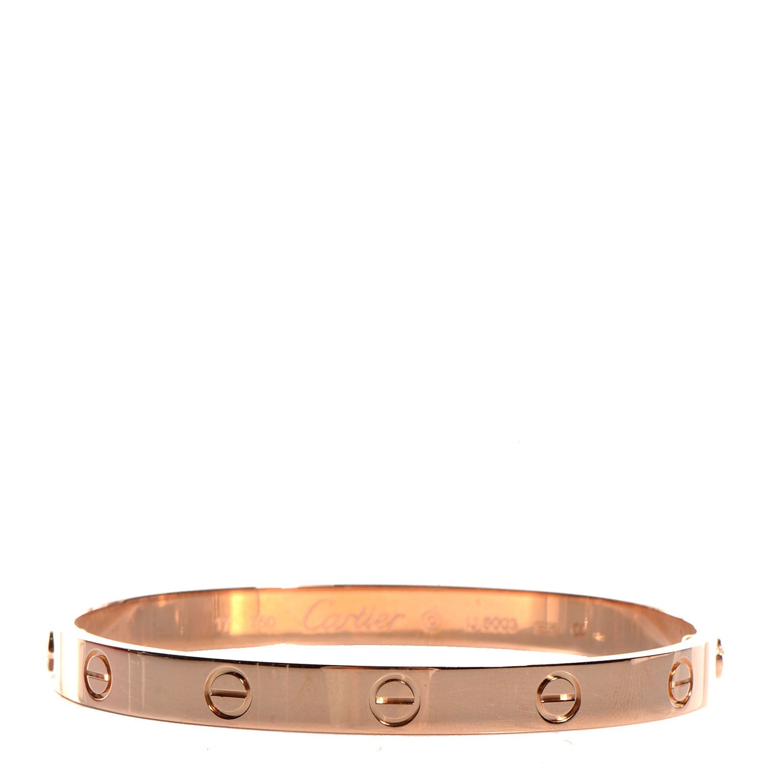 Cartier 18K Pink Gold LOVE Bracelet 17 1 of 8