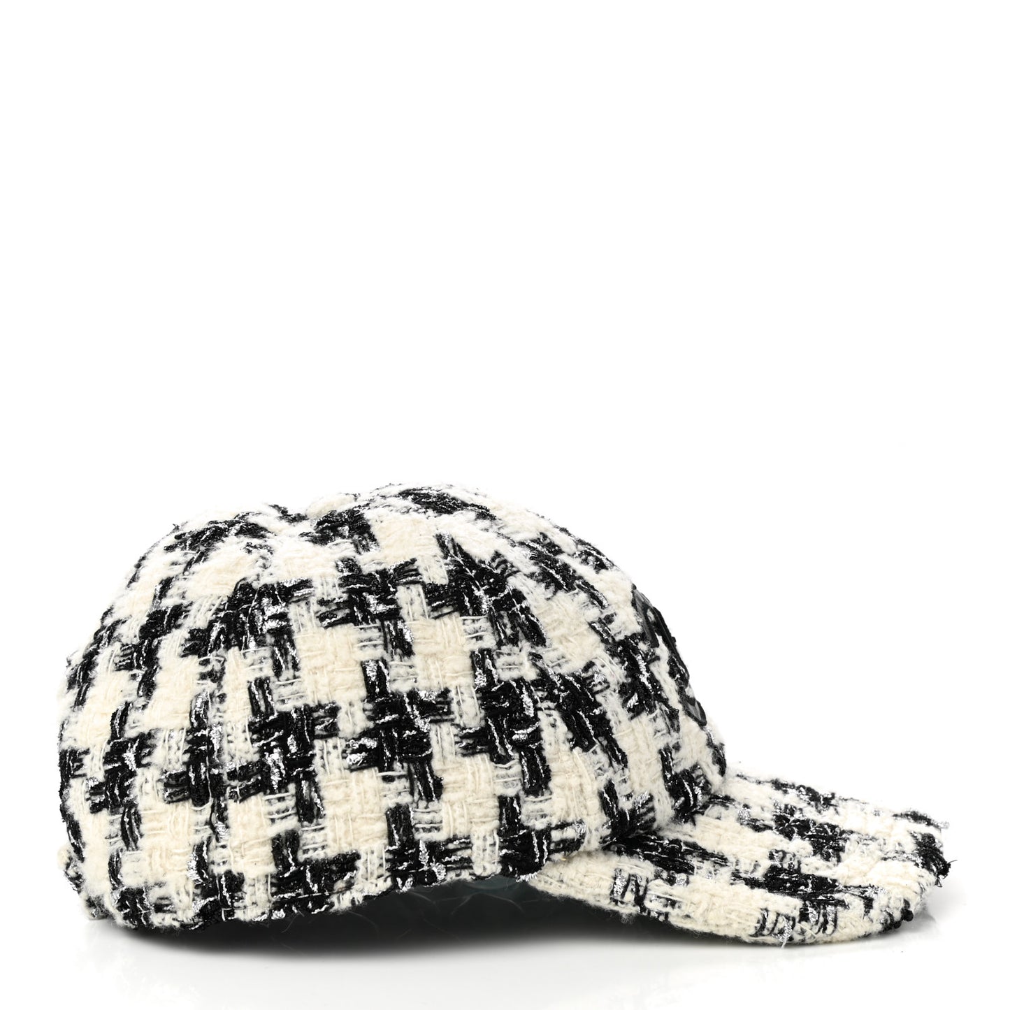 Tweed CC Cap Hat L Black White