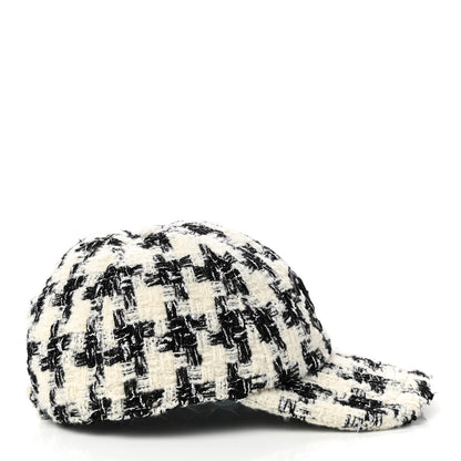 Chanel Tweed CC Cap Hat L Black White 5 of 7