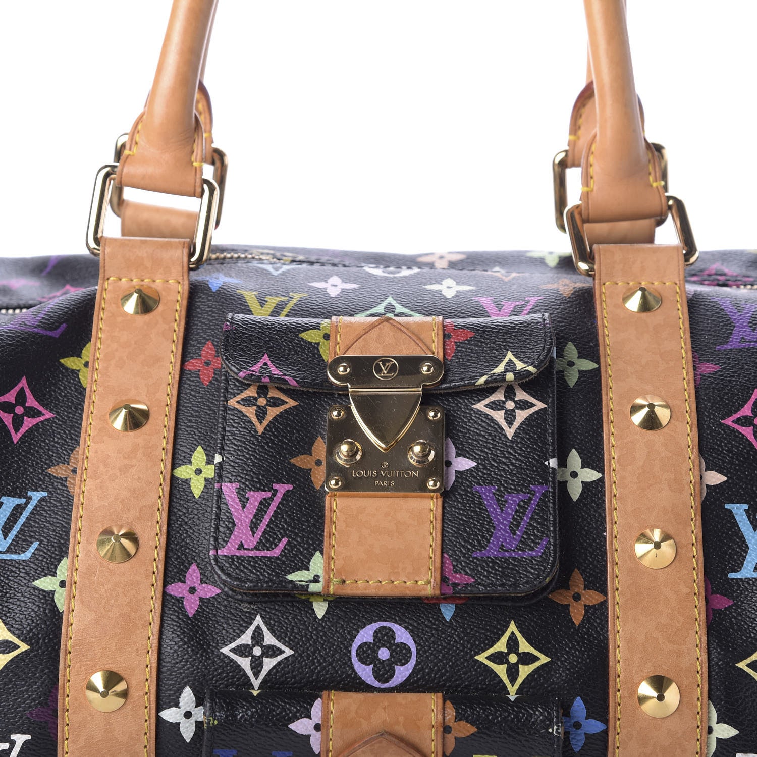 Louis Vuitton Monogram Multicolor Keepall 45 Black 12 of 15