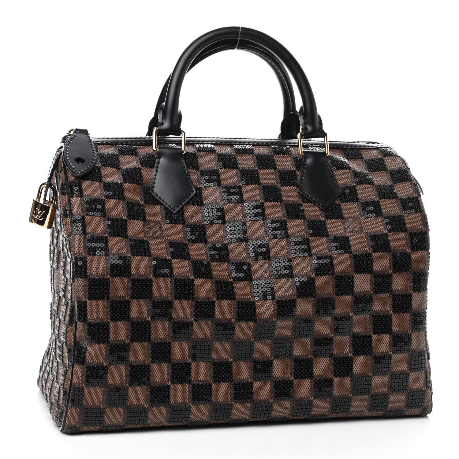 Louis Vuitton Damier Paillettes Speedy 30 Black 3 of 9