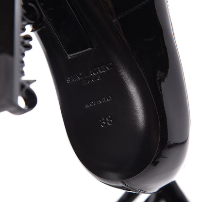 Saint Laurent Patent Opyum Appelle Moi Ankle Strap Pump 38 Black 7 of 10