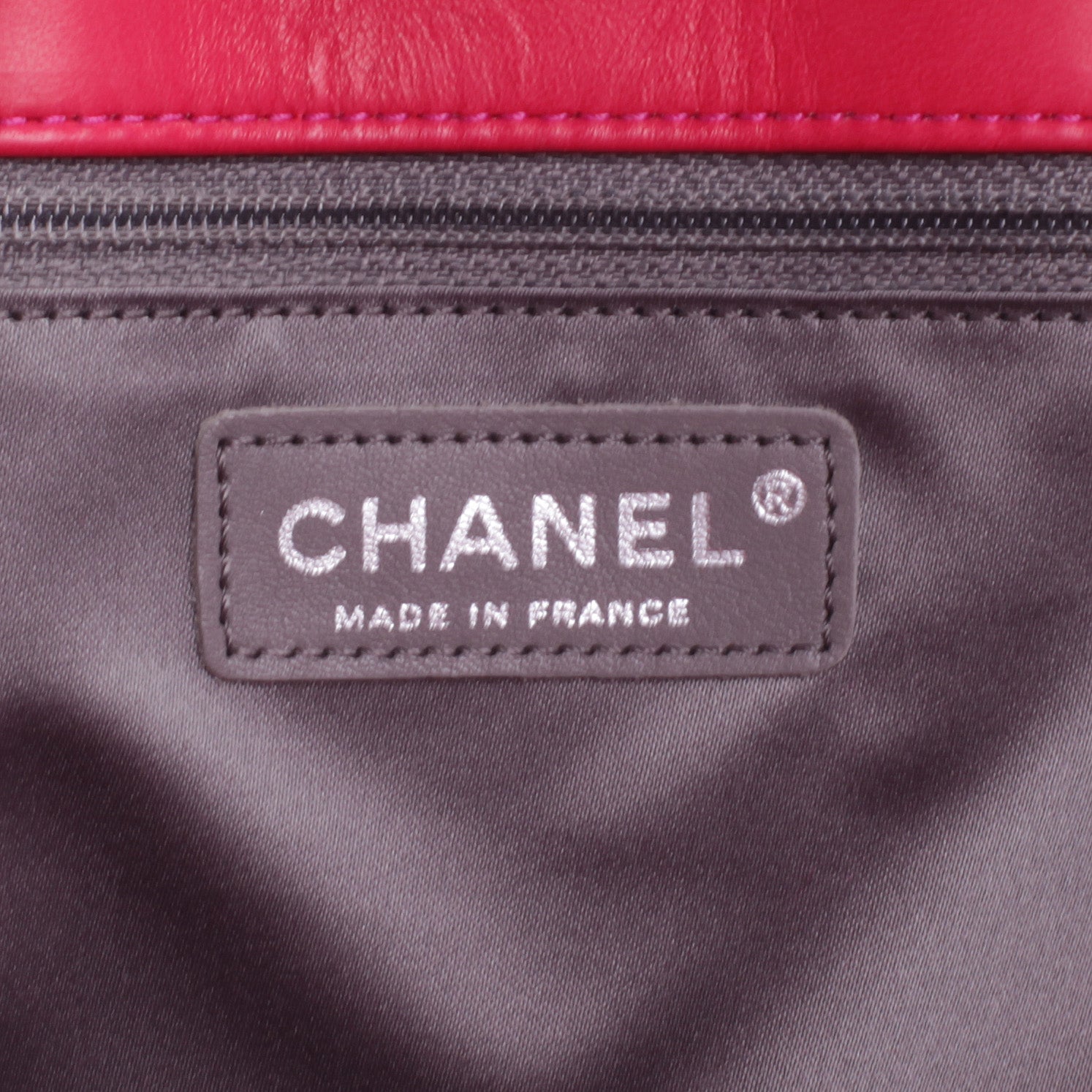 Chanel Vinyl Quilted Funny Tweed Tote Fuchsia 6 of 10