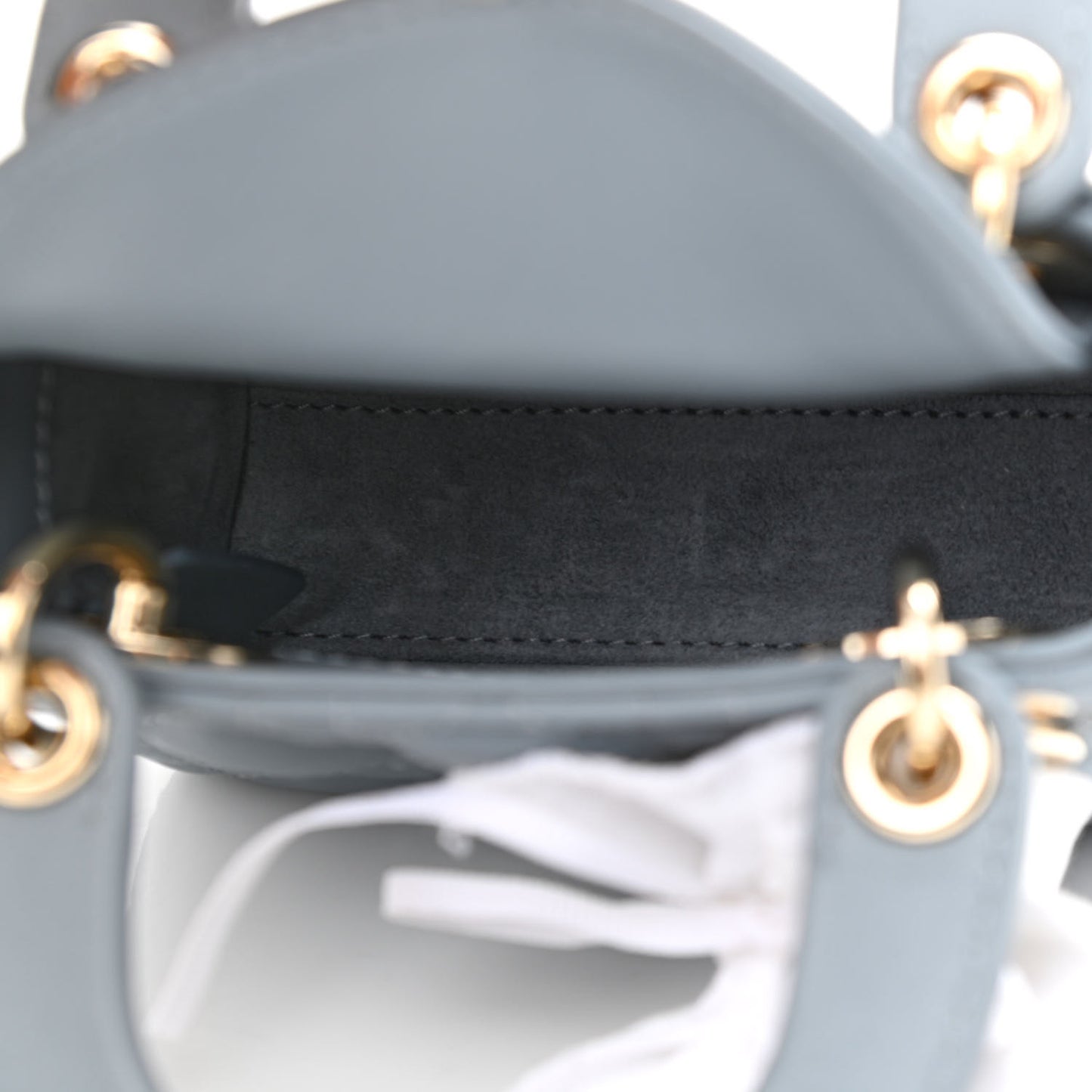 Lambskin Cannage Micro Lady Dior Cloud Blue