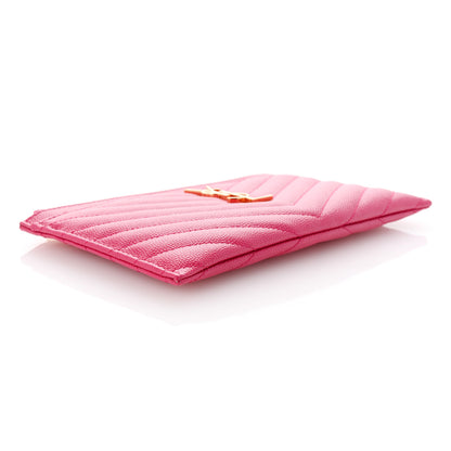Saint Laurent Grain De Poudre Chevron Monogram Bill Pouch Fresh Fuxia 4 of 8