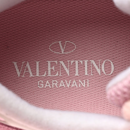 Valentino Garavani Suede Calfskin Mesh Womens Bubbleback Sneakers 40 White Pink Ice 6 of 10