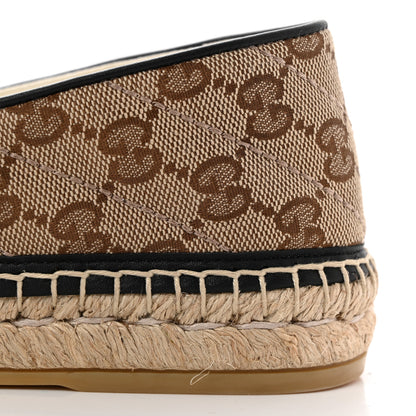 Gucci Monogram Matelasse Diagonal GG Marmont Espadrilles 36.5 Beige Ebony Black 11 of 12