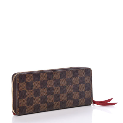 Louis Vuitton Damier Ebene Clemence Wallet Cherry 3 of 6