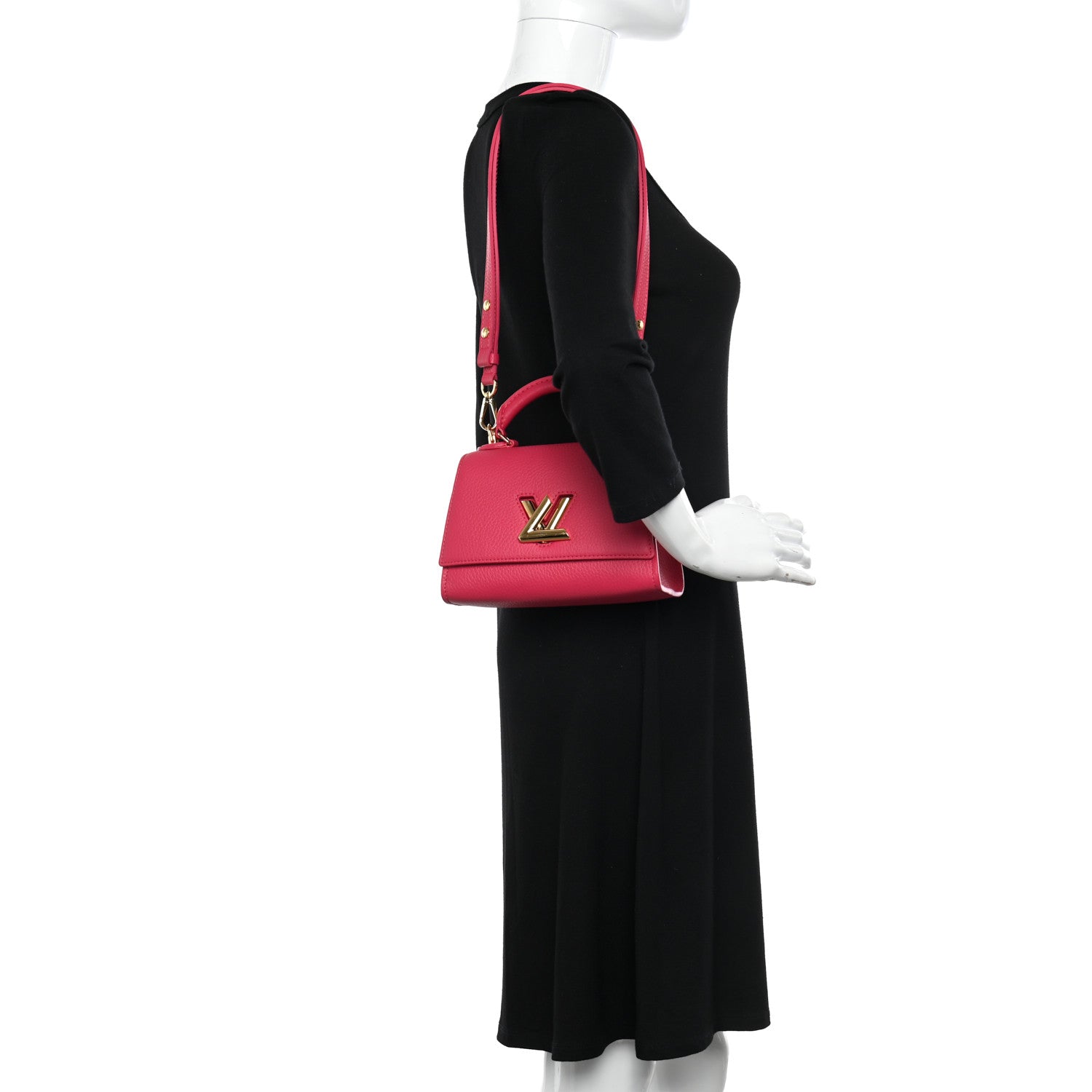 Louis Vuitton Taurillon Twist One Handle BB Dragon Fruit 2 of 9