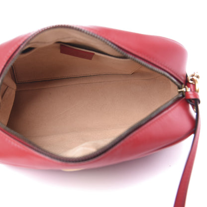 Gucci Calfskin Matelasse Small GG Marmont Chain Shoulder Bag Hibiscus Red 4 of 10