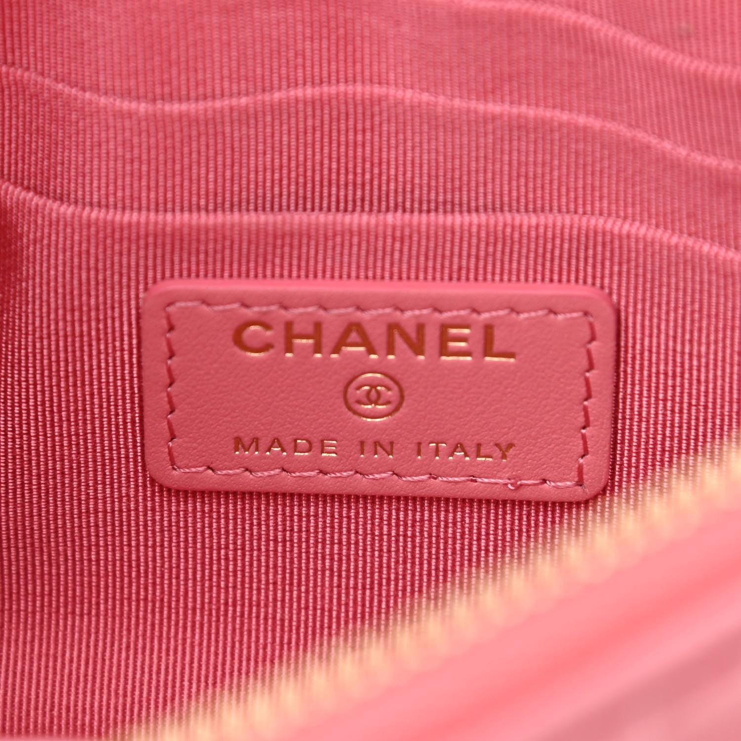 Chanel Caviar Camellia Embossed Cosmetic Pouch Pink 6 of 8