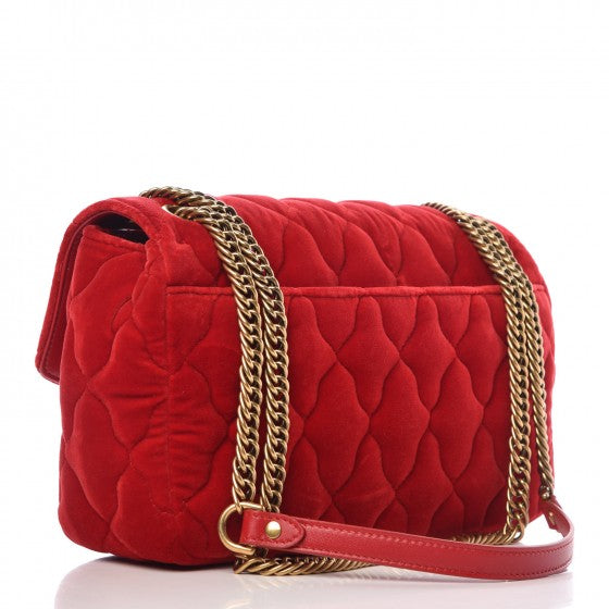 Balenciaga Velvet Mattress Quilted Medium BB Round Shoulder Bag Red 3 of 6