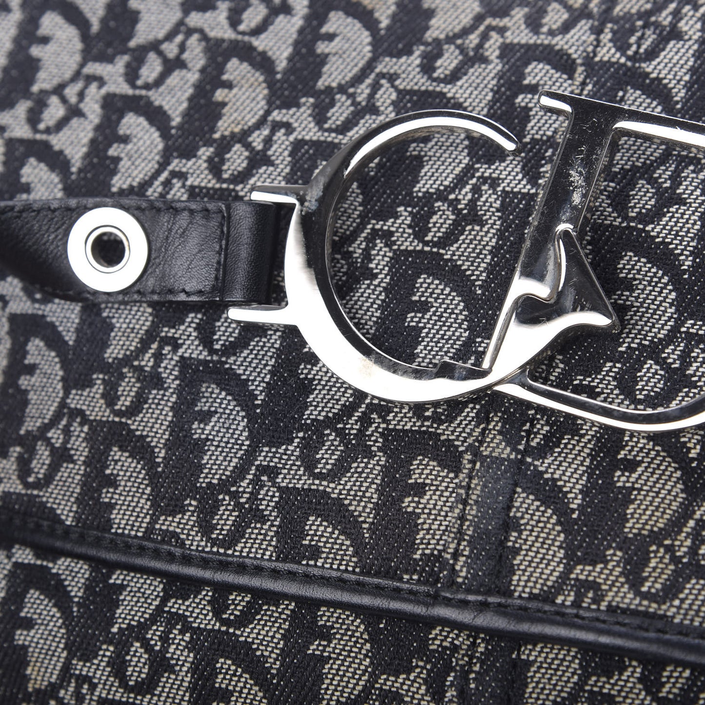 Monogram Flap Messenger Navy Blue