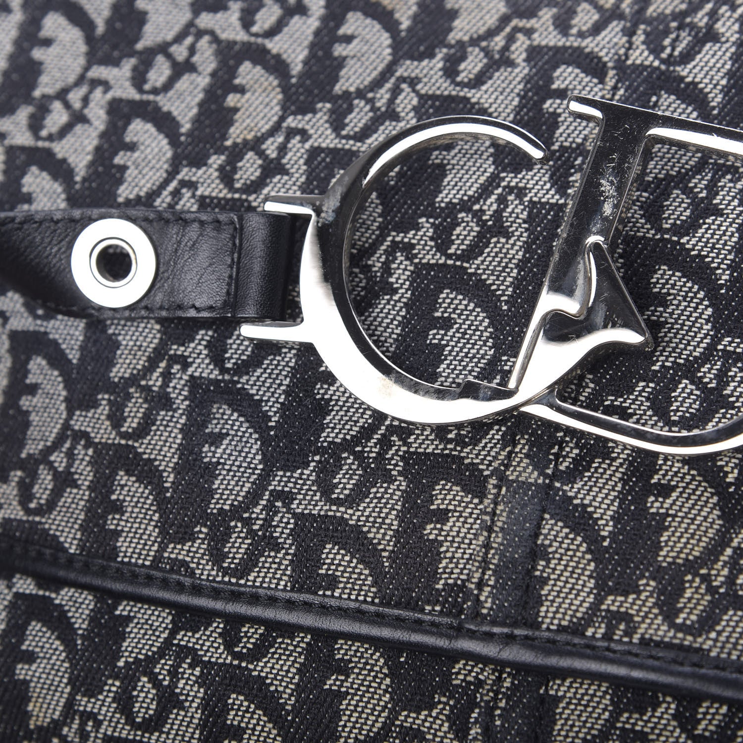 Christian Dior Monogram Flap Messenger Navy Blue 9 of 12