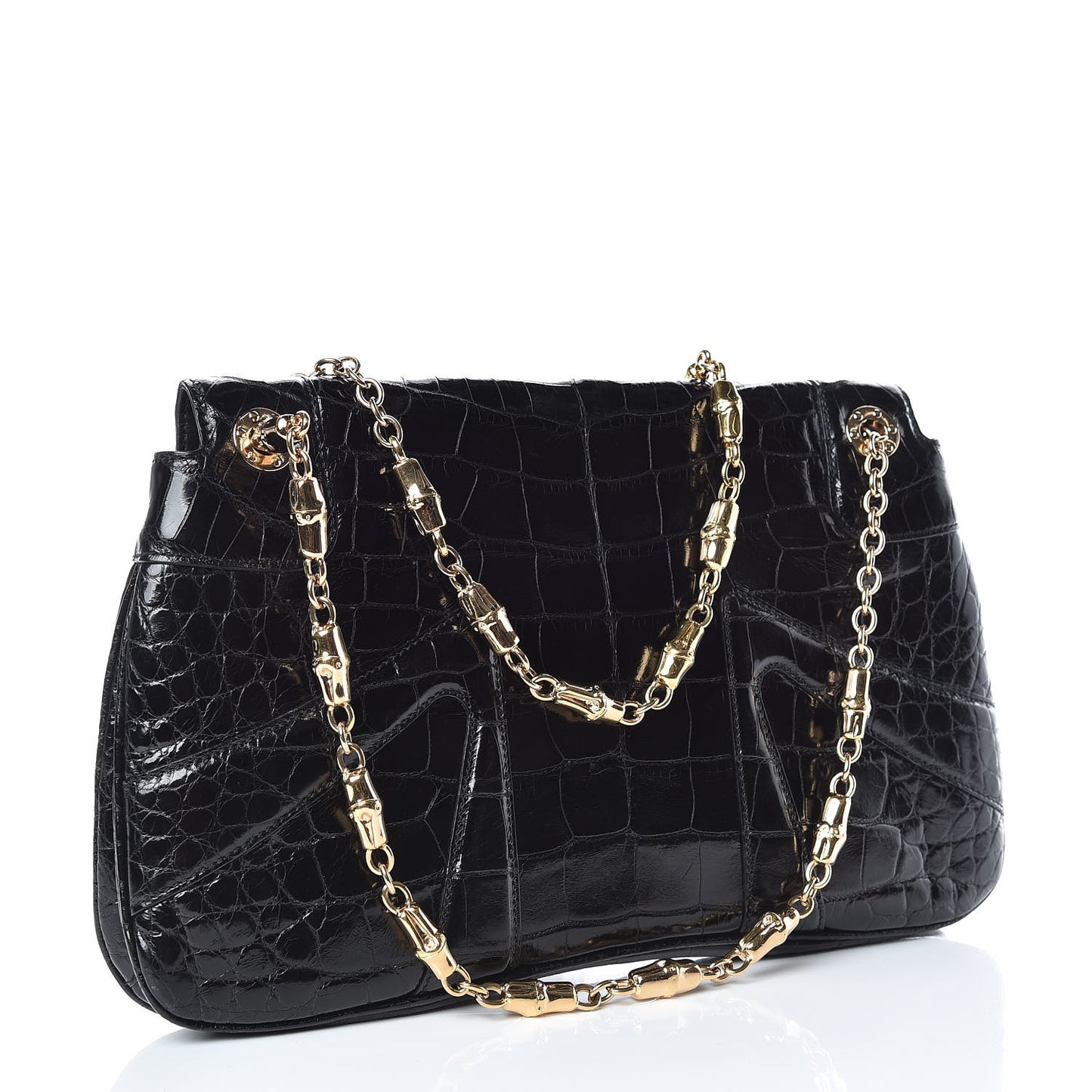 Crocodile Tom Ford Jeweled Dragon Bag Black